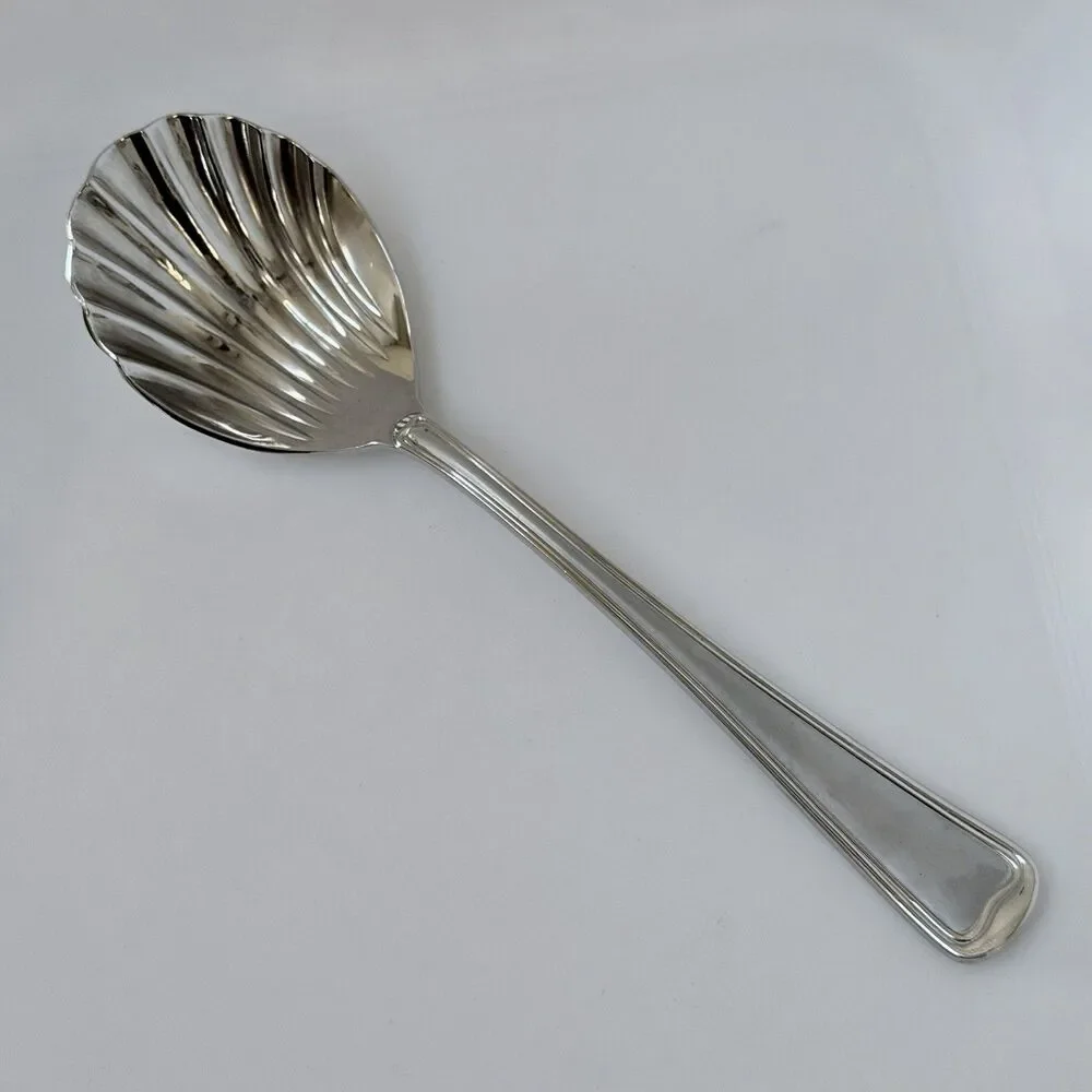 5pc GORHAM Monet Frosted Stainless Hostess Set Serving Glossy Satin 18/8